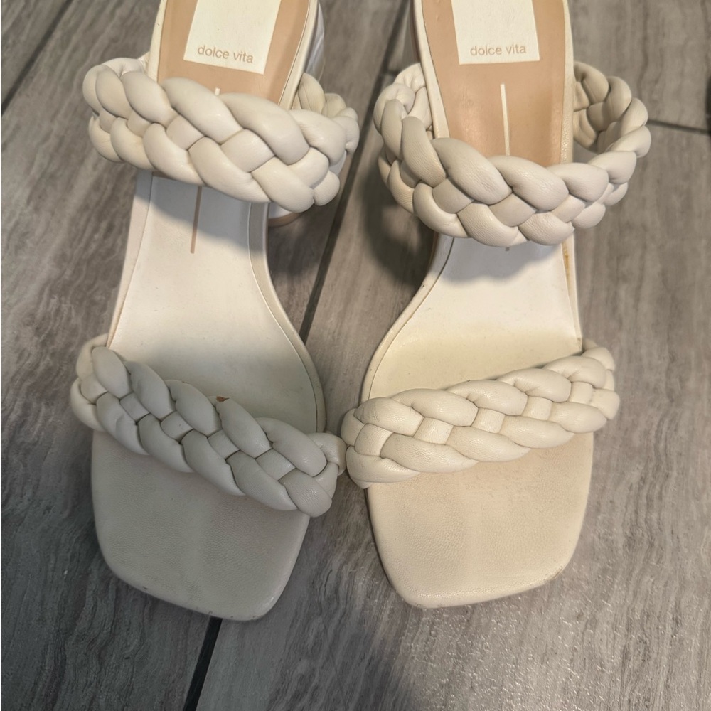 Dolce Vita Cream Braided Heels